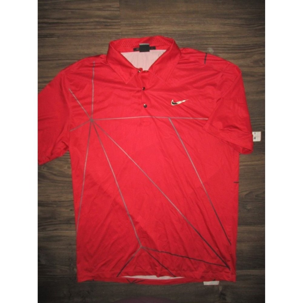 Nike Tiger Woods Collection Golf Polo Medium Sunday Red MEDIUM